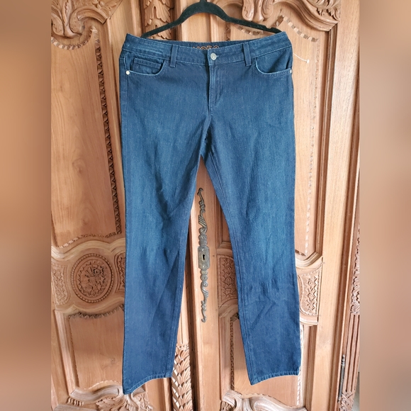 Kors Dark Navy Straight Jeans Size 10 Made In USA - Picture 1 of 8